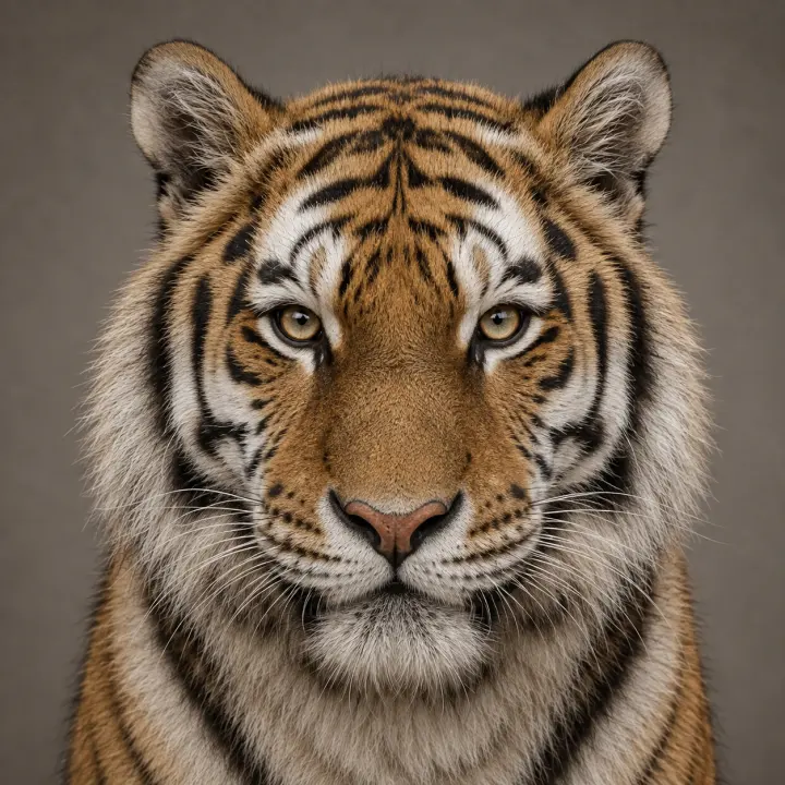 Tiger in a lower supporting collage field